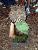 Hiding Hole at the CuChi Tunnels, Vietnam